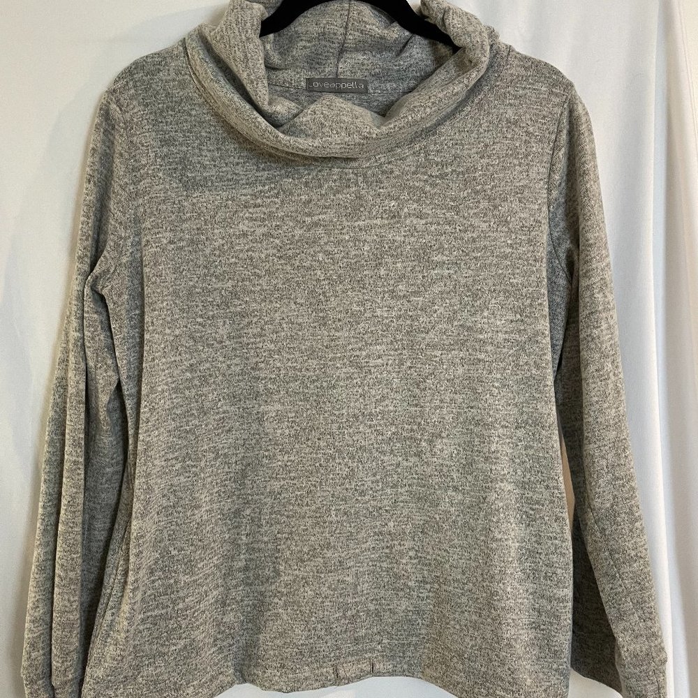 Loveapella Gray Cowl Neck Pullover Women's Small S